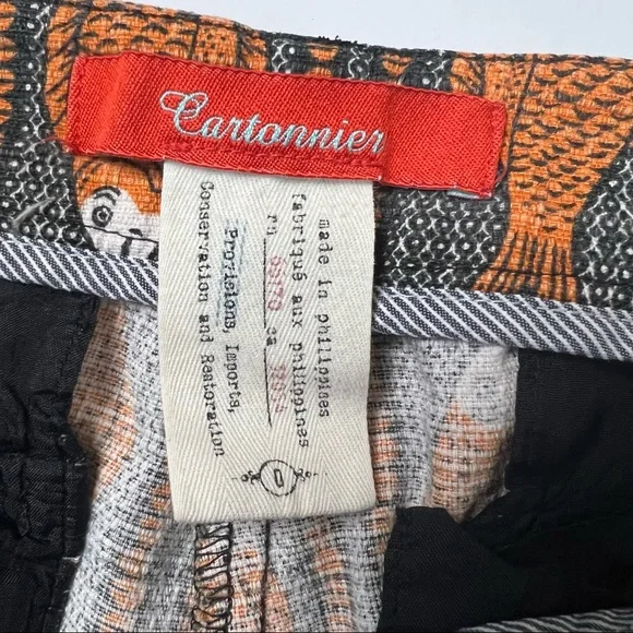 Anthropologie Cartonnier Fish Patterned Ankle Pants - Picture 11 of 16